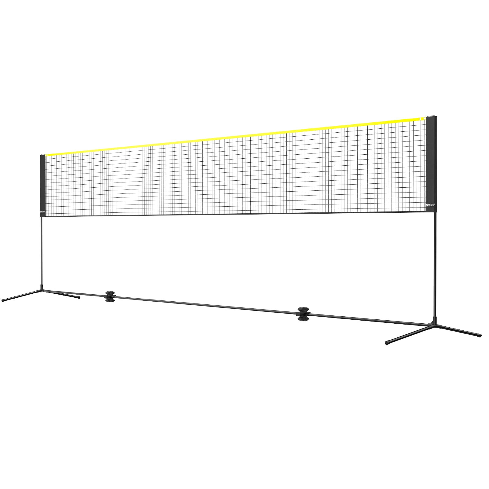 VEVOR Badminton Net, Height Adjustable Badminton Net, 20ft Wide Foldable Badminton Net, Portable Badminton Net Set with Poles, Stand, Bag, Rackets, Nylon Shuttlecocks, Kid Backyard Indoor Outdoor Use