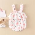 thumbnail image 3 of Akiihool Baby Girls' Clothing Summer Baby Short Sleeve Bodysuits Summer Outfits (Pink,0-6 Months), 3 of 5