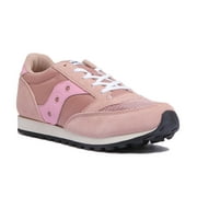 Saucony Jazz Original Kid's Lace Up Suede Nylon Sneakers In Pink Size 2.5