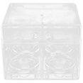 thumbnail image 2 of Caja transparente para esponjas de maquillaje, contenedor de esponjas de maquillaje con múltiples rejillas, caja de almacenamiento de escritorio, 2 of 5