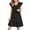 Black, variant on Mgmyaa Girls Dresses Kids Summer Double Layer Ruffle Sleeve Dress Swing A-Line Cute Midi Casual Sundress