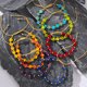 thumbnail image 2 of Nvzi Pulseras de corazón, pulseras de piedra natural hechas a mano, pulseras de cuentas de cristal, joyería, azul oscuro, 2 of 5