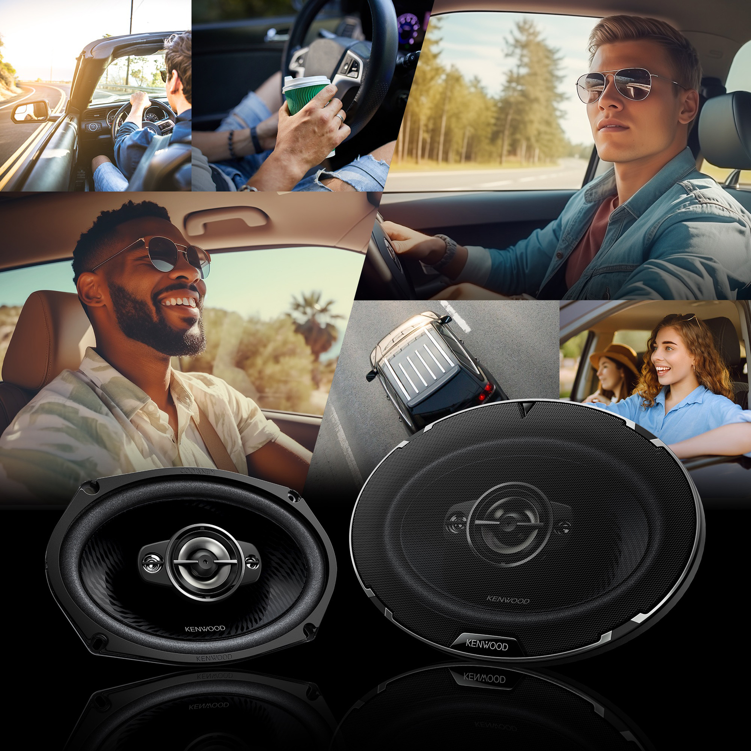 KENWOOD RS Series KFC-6988RS 6 x 9 Inch 670 Watt Max Power 4 Way Full Range Speakers Black, 2 Pack