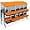 Orange, variant on Lumiparty Chicken Nesting Boxes for Laying Eggs, 6 Compartments Metal Egg Laying Boxes with Bracket Legs, with Collecting Eggs Trays, Easy to Clean, for Chickens and Ducks, Blue