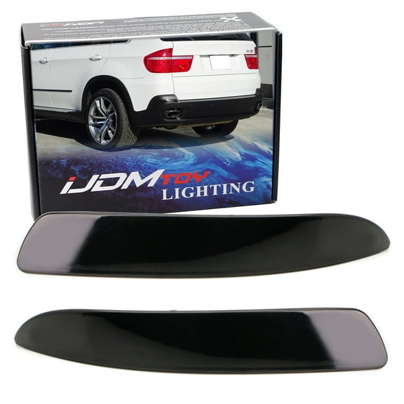 Smoked Lens Rear Bumper Reflector Replacements For 2007-2010 BMW E70 X5, OE-Spec LH RH Assembly