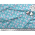 thumbnail image 3 of Soimoi Blue polyester Crepe Fabric Stripe & Floral Fabric Prints By Yard 52 Inch Wide, 3 of 3