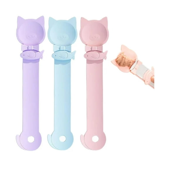 3-Pack Cat Treat Strip Feeders – Reusable Squeeze Spoon Dispensers for Lickable Wet Snacks & Purees – Pet Feeding Spatula Set for Cats & Small Pets TIKA