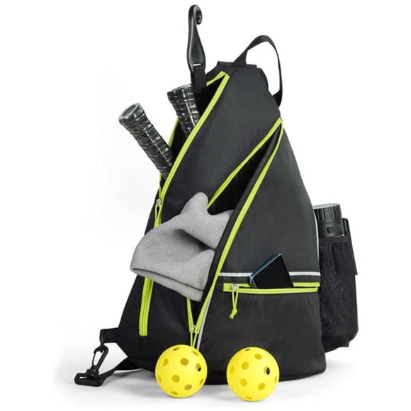 Nestbag Pickleball Bag, Men's & Women's 2-in-1 Backpack & Adjustable Sling Bag, Large Capacity with Fence Hook & Safety Pocket for Pickleball Paddles, Balls & Gear