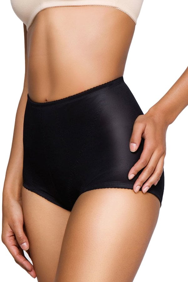 Women's QT 220 Retro High Waist Control Brief Panty (Black 6X