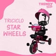 thumbnail image 2 of Triciclo Star Wheels Rosa Trendy Kids, 2 of 8