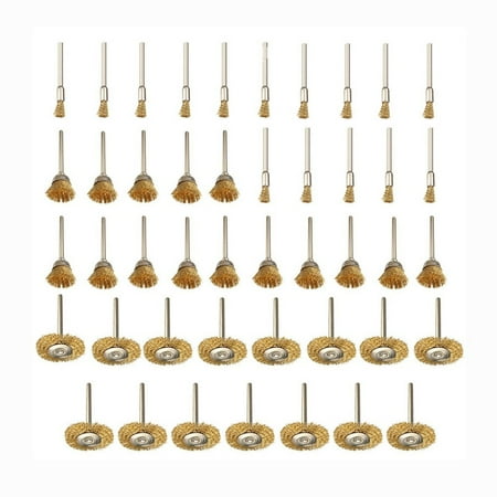

BCLONG 45Pcs Set Copper Wire Wheel Brushes Rotary Tool Rust Removal Polishing for Metal