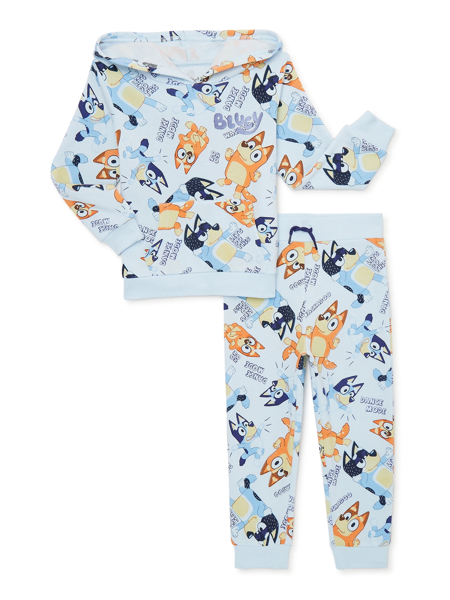 Bluey Baby and Toddler Boys Fleece Hoodie and Joggers, 2-Piece Outfit Set, Sizes 12M-5T