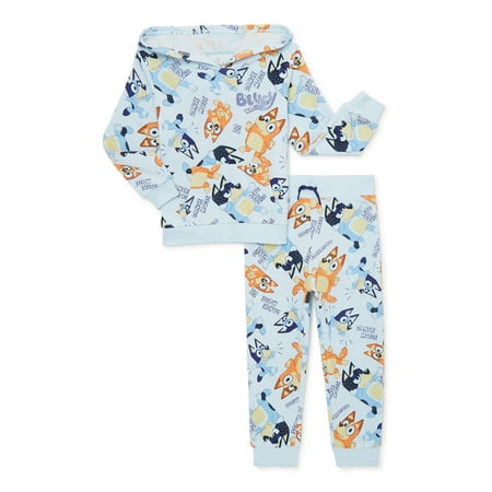 Bluey Baby and Toddler Boys Fleece Hoodie and Joggers, 2-Piece Outfit Set, Sizes 12M-5T