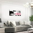 thumbnail image 3 of Hieng Pink Grey Canvas Wall Art for Living Room Modern Stripes Decor Abstract Office Painting Pictures Artwork for Room Posters （Only canvas）, 3 of 6