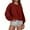 66RD114, variant on VNKIDY Women Relaxed Fit Crew Neck Long Sleeve Sweatshirt Casual Tops For Everyday Wear Solid Color Pullover Comfort Dailywear