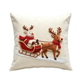 thumbnail image 2 of Fmbmuo Christmas Throw Pillow with Insert, 18x18 Inch Soft Plush Farmhouse Xmas Cushion for Sofa Couch Mantel​ Decor, 2 of 4