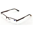 thumbnail image 3 of Premium Metal Half Rim Reading Glasses With Anti-reflective AR Coating Spring Hinge Reader, 3 of 4