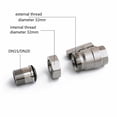 thumbnail image 2 of Brass nickel plated slipknot ball valve for water supply geothermal heating water inlet valve DN20/DN15 straight tube connecter, 2 of 5