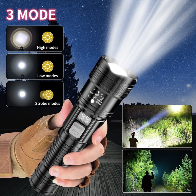Liwarace XY-8068 Zoom Multifunction Outdoor Digital Flashlight