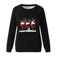 thumbnail image 3 of Women's Christmas Sweatshirts Crewneck Christmas Printed Shirts Loose Long Sleeve Blouses Casual Merry Xmas Sweatshirt Holiday Party Pullover Sweater Tops, 3 of 4