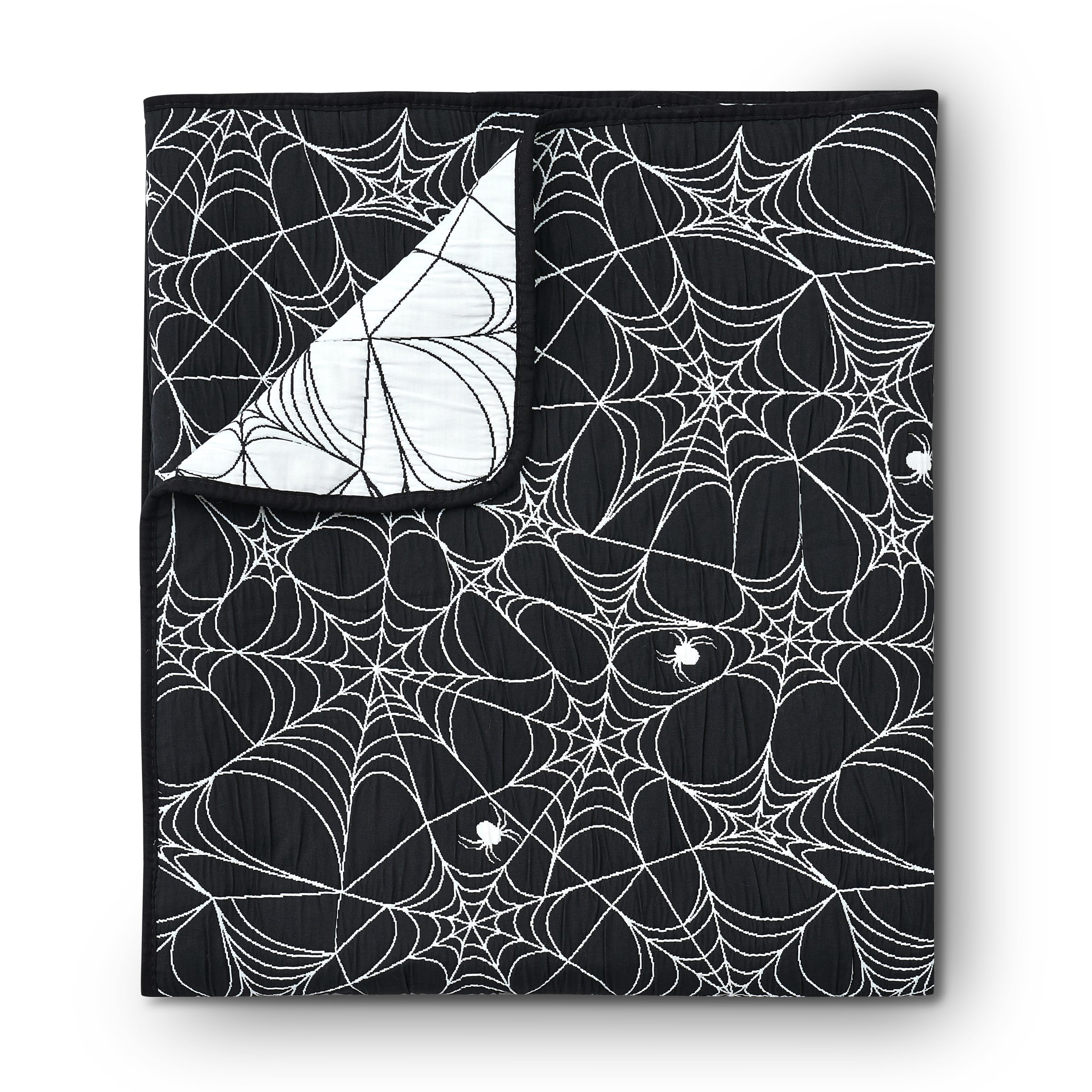 Greenland Home Fashions Spinderella Halloween Spider Web Jacquard Woven Throw Blanket, for All Ages