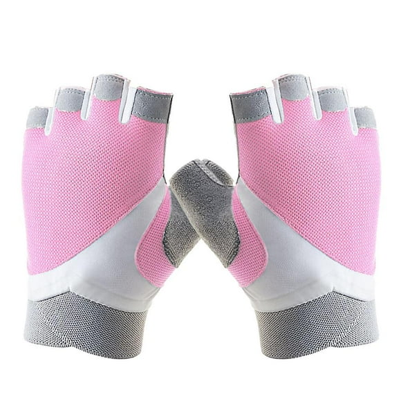 Breathable Exercise Gloves, Weightlifting Fingerless Gym Gloves With Curved Backless