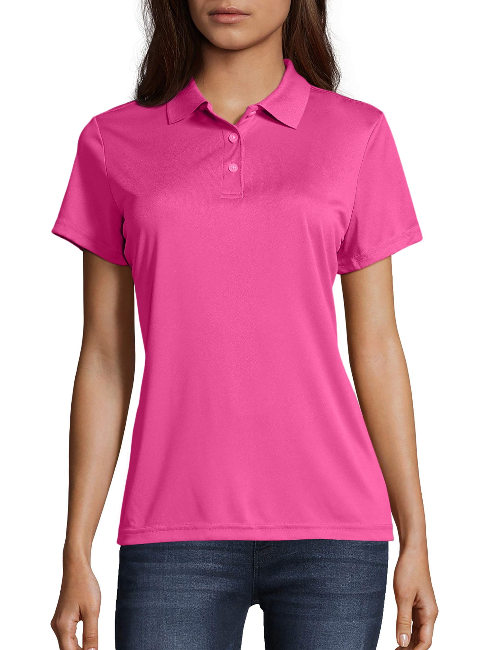 Reebok Women's 100% Cotton Polo Sport Shirt 4 Button Back to School Work Uniform 