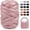 Coral Pink, variant on Chunky Yarn for Hand Knitting, 1.1lb/50yd Thick Faux Leather Jumbo Bulky Flat Tubular Arm Knitting Tube Bags, Blankets, Pet Beds, Rugs, DIY Crafts (1cm, Chocolate) Chocolate 1cm - 1.1lb