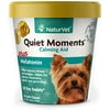 NaturVet Quiet Moments Calming Aid Dog Supplement Helps Promote Relaxation, Reduce Stress, Storm Anxiety, Motion Sickness for Dogs Tasty Pet Soft Chews with Melatonin 70 Ct.