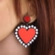 thumbnail image 2 of Pendientes de cristal en Forma de melocotón Yuyangstore Pendiente de corazón de melocotón, 2 of 8