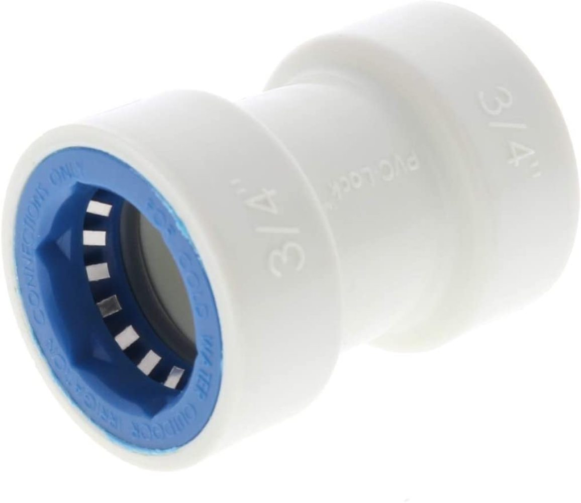 LueInJoy PVCL429007 No Glue Needed PVCLock Coupling, 3/4"