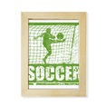thumbnail image 1 of Football Player Scores Goal Football Desktop Adorn Photo Frame Display Art Painting Wooden, 1 of 3