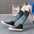 thumbnail image 5 of KLL Blue Color Cactus Print Cool Socks Men's Women's Crew Socks Funny Crazy Novelty Stockings, 5 of 6