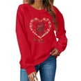 thumbnail image 5 of Craaazy Women's Plus Size Valentines Day Shirt Long Sleeve Crewneck Cozy Tops Gifts, 5 of 6