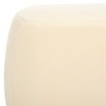 thumbnail image 6 of SAFAVIEH Whitley Modern Faux Shearling Ottoman, Cream, 6 of 9