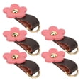 thumbnail image 1 of 5Pcs Tirette Têtes Split Cuir Fleur Forme Bricolage Vêtements Couture Accessoires Rose, 1 of 10