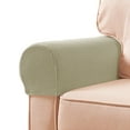 thumbnail image 1 of Juego de fundas para reposabrazos, 2 fundas elásticas para brazos de sillón, gorros de poliéster suave, protectores antideslizantes para muebles para silla, sofá, 1 of 6