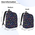 thumbnail image 3 of Naloa Colored Balloons Canvas Backpack for Men Women Rucksack Casual Travel Daypack College Tote Satchel Bookbag for Teens-Small, 3 of 7