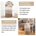 thumbnail image 4 of Cherishgard Laundry Hamper?Woven Cotton Rope Laundry Hamper with Handles for Blanket, Toys, 4 of 5