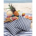 thumbnail image 4 of Outdoor Throw Pillow Cover Rustic Farmhouse Navy Blue and White Buffalo Checked Plaid Waterproof Cushion Covers 2 Pack Lattice Pillow Cases Home Decoration for Patio Garden Couch Sofa, 4 of 7