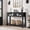 25 years black, variant on Modern Farmhouse Console Table – Glass-Front Drawers, 2-Tier Open Shelf, Solidified Wood Legs, Narrow Sofa Side Table for Entryway, Living Room, Hallway, 110x30x80cm – 25 Years Black