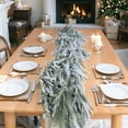 thumbnail image 5 of Uxgjfwu Flocked Christmas Garland 180cm Snowy Pine Needles Rattan Strips for Mantel Door Holiday Decor, 5 of 6