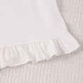 thumbnail image 4 of Paguaki Toddler Girl Clothes Short Sleeve Crewneck Embroidery T-Shirt And Elastic Plaid Shorts Summer 2-Piece Outfits Set, 4 of 9