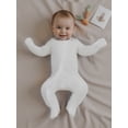 thumbnail image 5 of BemeyourBBs Baby Christmas Footie Romper Zip Front Embroidered Infant Jumpsuit, 5 of 9