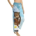 thumbnail image 2 of Xecao Funny Cat Taking a Bath Women's Straight Lounge Pajama Pants: The Epitome of Relaxed Sleepwear, 2 of 9