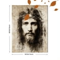 thumbnail image 3 of Qisvanset Jesus Christ Crown of Thorns Portrait Canvas Wall Art 15.75x11.81 Inches, 3 of 8