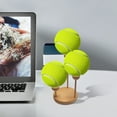 thumbnail image 1 of Meileang 1 Set Wooden Baseball Display Stand 3 Balls Show Holder Multifunction Tennis Golf Sports Balls Base Desktop Rack Baseball Enthusiast Gift, 1 of 7