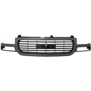 Grille Assembly for 1999-2002 GMC Sierra 1500 Silver Shell with Black Insert