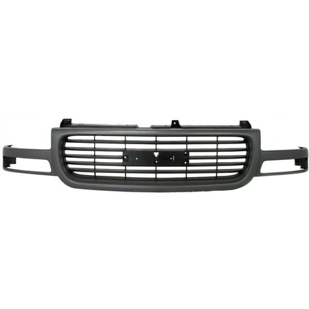 Grille Assembly for 1999-2002 GMC Sierra 1500 Silver Shell with Black Insert