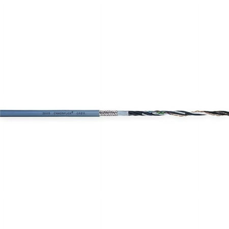 Chainflex Data Cable,4 Wire,Gray,25ft CF211-05-02-02-25